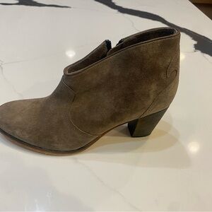 Johnston & Murphy Dark Brown Suede Ankle Booties